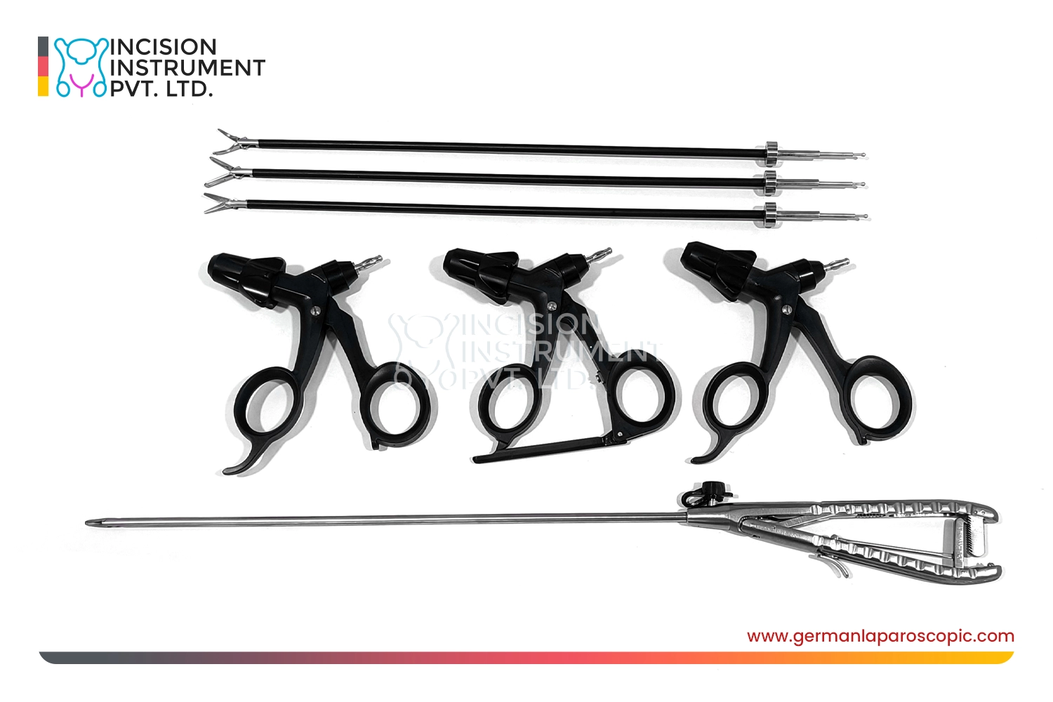4pcs german laparoscopic training instruments maryland grasper bipolar bowel fenestrated metzenbaum scissor needle holder