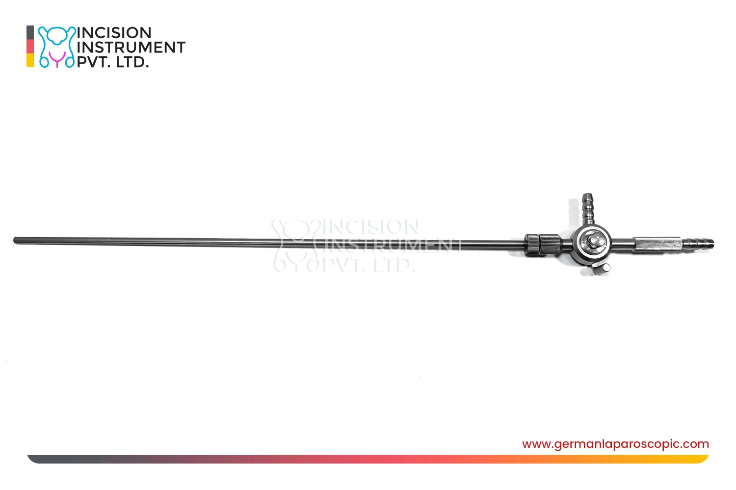 german laparoscopic thumb suction irrigation cannula 10-5mm x 330mm manufacturer and supplier mumbai india